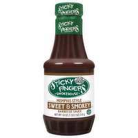 Sticky Fingers Smokehouse Barbecue Sauce, Sweet & Smokey, Memphis Style, 18 Ounce
