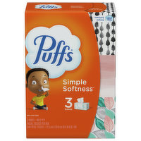 Puffs Facial Tissues, Non-Lotion, 2-Ply, 3 Each