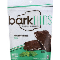 barkTHINS Snacking Chocolate, Dark Chocolate, Mint, 4.7 Ounce