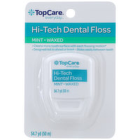 TopCare Hi-Tech Waxed Dental Floss, Mint, 1 Each