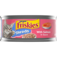 Friskies Wet Cat Food, Shreds With Salmon in Sauce, 5.5 Ounce