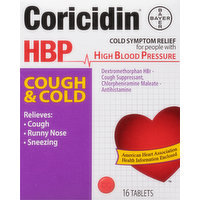 Coricidin Cough & Cold, Tablets, 16 Each