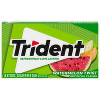 Trident Gum, Sugar Free, Watermelon Twist, 14 Each