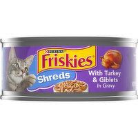 Friskies Gravy Wet Cat Food, Shreds With Turkey & Giblets in Gravy, 5.5 Ounce