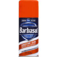 Barbasol Shaving Cream, Sensitive Skin, Thick & Rich, 7 Ounce