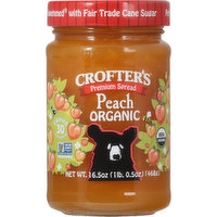 Crofter's Spread, Peach Organic, Premium, 16.5 Ounce