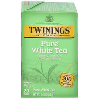 Twinings White Tea, Pure, Bags, 20 Each