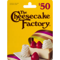 The Cheesecake Factory Gift Card, $50, 1 Each