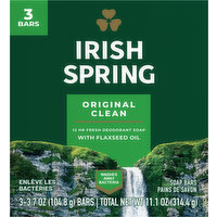 Irish Spring Soap Bars, Original Clean, 3 Each