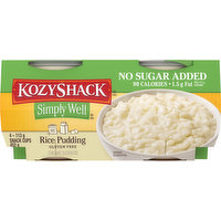 Kozy Shack Rice Pudding, No Sugar Added, 4 Each