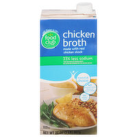 Food Club Chicken Broth, Reduced Sodium, 32 Ounce