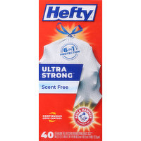 Hefty Tall Kitchen Bags, Drawstring, Scent Free, 13 Gallon, 40 Each