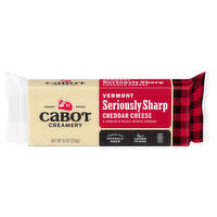 Cabot Creamery Cheese, Vermont, Seriously Sharp Cheddar, 8 Ounce