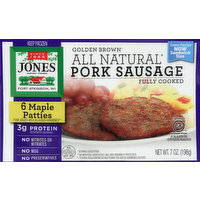 Jones Dairy Farm Pork Sausage Patties, Maple, Golden Brown, 6 Each