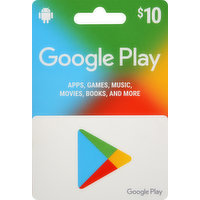 Google Play Gift Card, $10, 1 Each