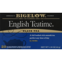 Bigelow Black Tea, English Teatime, Bags, 20 Each