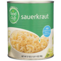 Food Club Sauerkraut, 27 Ounce