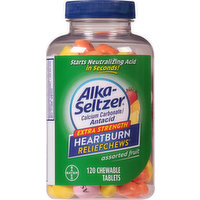 Alka-Seltzer Heartburn Reliefchews, Extra Strength, Chewable Tablets, Assorted Fruit, 120 Each