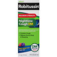 Robitussin Nighttime Cough DM, Maximum Strength, Adult, 8 Ounce