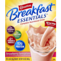 Carnation Nutritional Drink, Complete, Strawberry Sensation, 10 Each