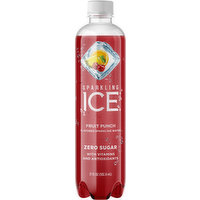 Sparkling Ice Sparkling Water, Zero Sugar, Fruit Punch, 17 Fluid ounce