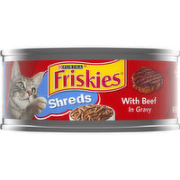 Friskies Gravy Wet Cat Food, Shreds With Beef in Gravy, 5.5 Ounce