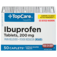 TopCare Ibuprofen, 200 mg, Caplets, 50 Each