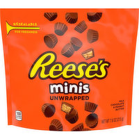 Reese's Milk Chocolate & Peanut Butter, Minis, Unwrapped, 7.6 Ounce