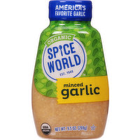 Spice World Garlic, Organic, Minced, 9.5 Ounce