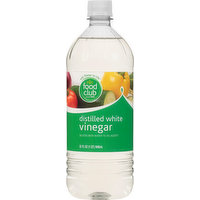 Food Club Vinegar, White, Distilled, 32 Ounce