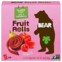 Bear Fruit Rolls, Apple-Pear-Raspberry, 5 Each