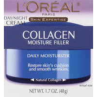 L'Oreal Day/Night Cream, Collagen Moisture Filler, 1.7 Ounce