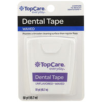 TopCare Waxed Dental Tape, Unflavored, 1 Each