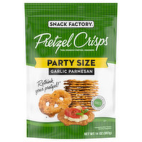 Snack Factory Pretzel Crisps, Garlic Parmesan, Party Size, 14 Ounce