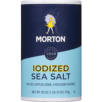Morton Sea Salt, Iodized, 26 Ounce