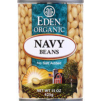 Eden Navy Beans, No Salt Added, 15 Ounce