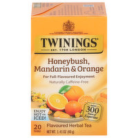 Twinings Herbal Tea, Flavoured, Honeybush, Mandarin & Orange, Tea Bags, 20 Each