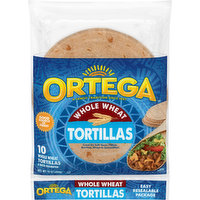 Ortega Tortillas, Whole Wheat, 10 Each