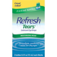 Refresh Lubricant Eye Drops, Moisturizing Relief, 2 Each