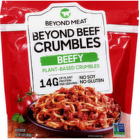 Beyond Meat Crumbles, Plant-Based, Beefy, 10 Ounce