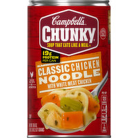 Campbell's Soup, Classic Chicken Noodle with White Meat Chicken, 18.6 Ounce