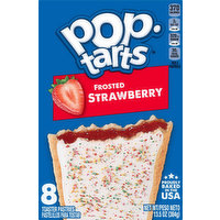 Pop-Tarts Toaster Pastries, Strawberry, Frosted, 8 Each