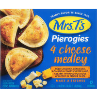 Mrs. T's Pierogies, 4 Cheese Medley, 12 Each