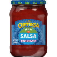 Ortega Salsa, Thick & Chunky, Mild, 16 Ounce