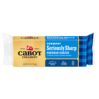 Cabot Creamery Cheese, Cheddar, Seriously Sharp, Vermont, 8 Ounce