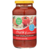 Food Club Super Chunky Mushroom Pasta Sauce, 24 Ounce