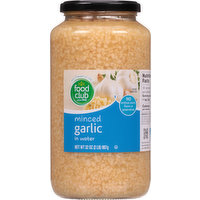 Food Club Garlic in Water, Minced, 32 Ounce