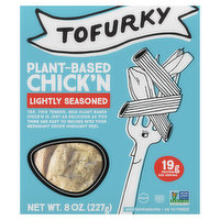 Tofurky Chick'n, Lightly Seasoned, Plant-Based, 8 Ounce