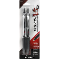 Pilot Ballpens, Rolling, Black Ink, Refillable, Extra Fine (0.5 mm), 2 Each