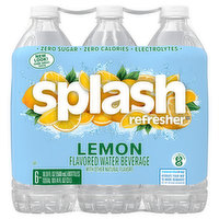 Splash Flavored Water Beverage, Lemon, 6 Each